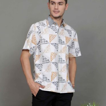 Kemeja Batik Cap Motif Cikalan