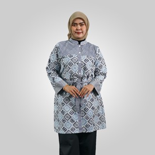 Atasan Wanita Tunik Dress Batik Camille Navy MLA