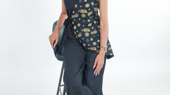 Atasan Wanita Vest Batik Motif Lilian AAB Warna Hitam MYD